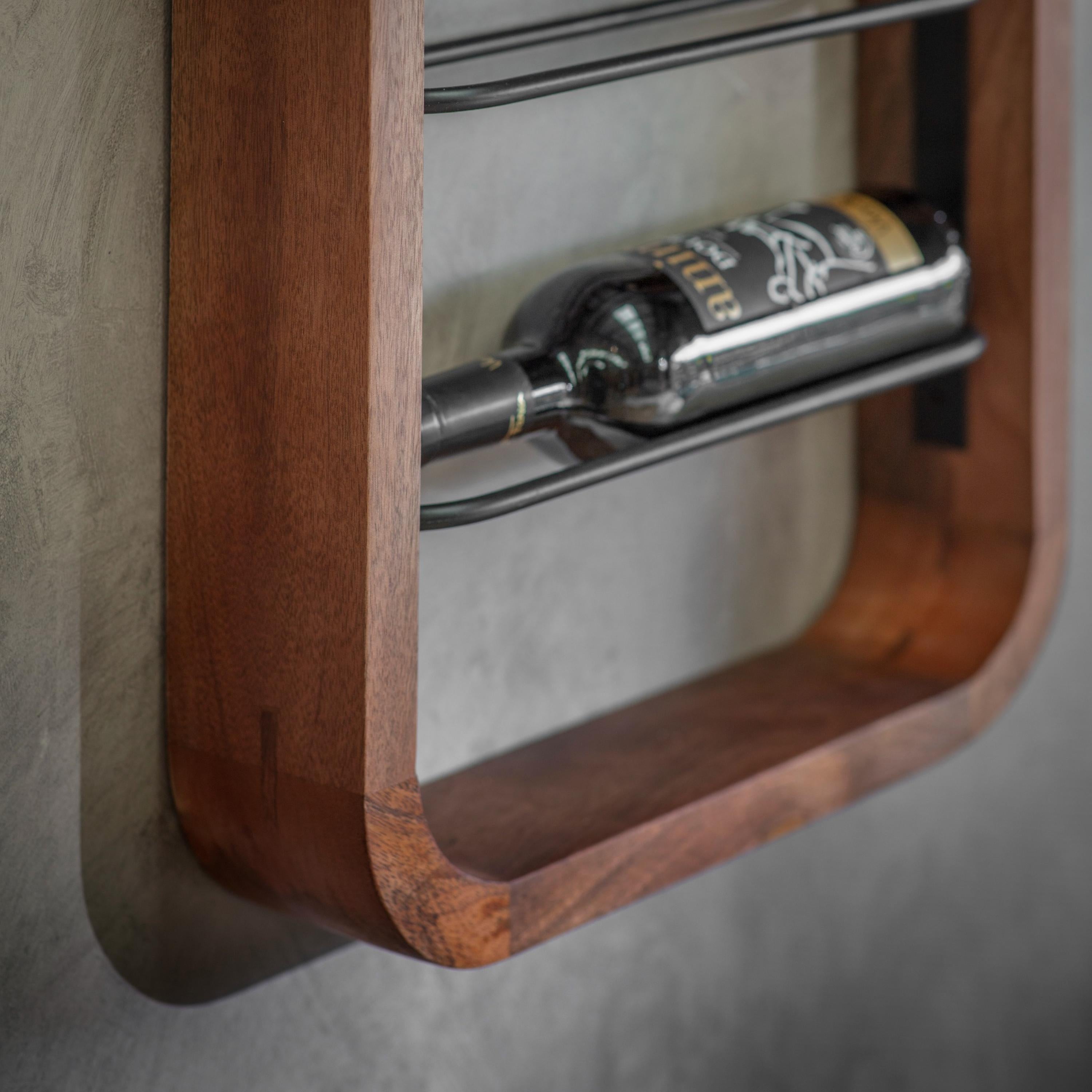 Culmer 6-Bottle Curved Wall Wine Rack – One.World