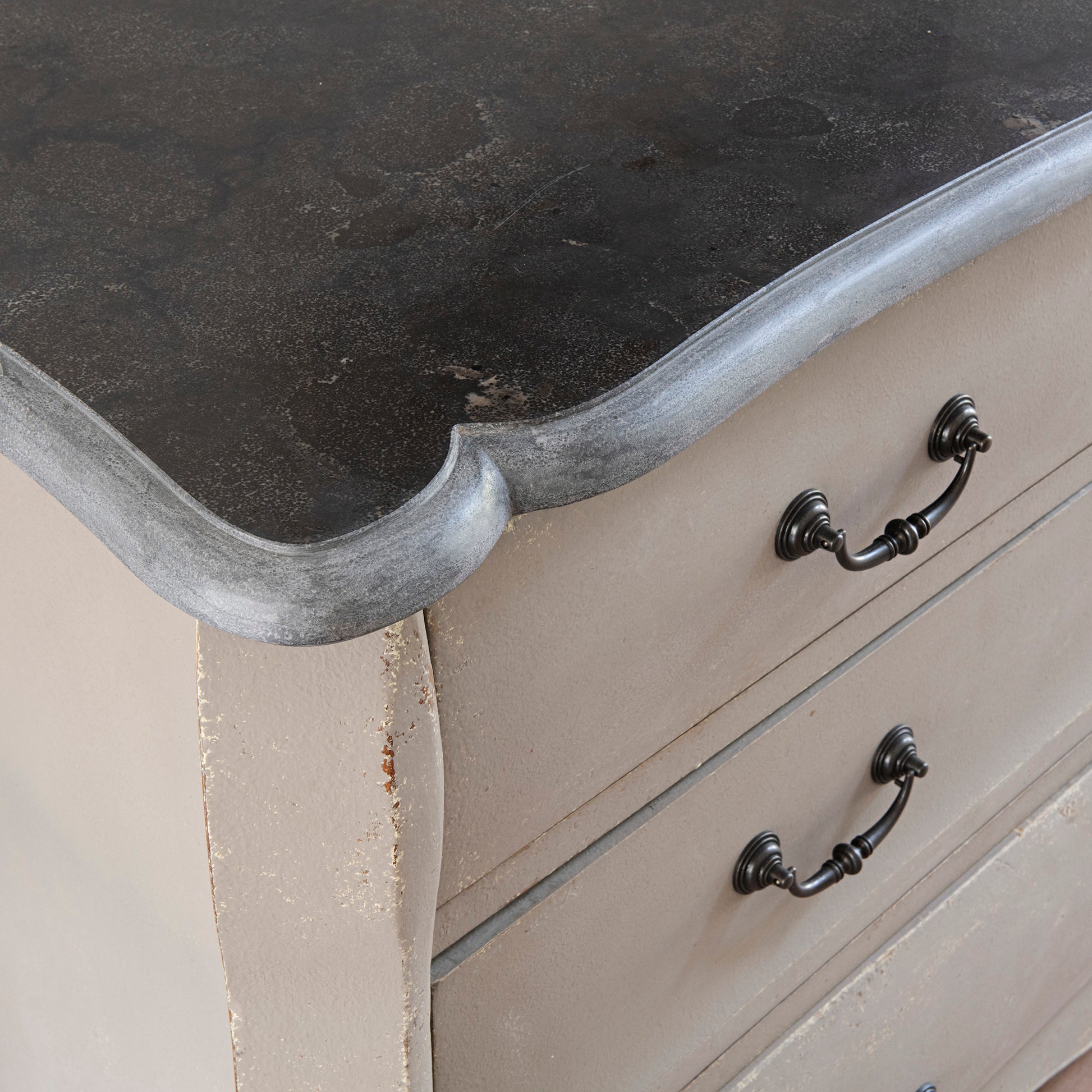 Collinson 3 Drawer Stone Top Commode
