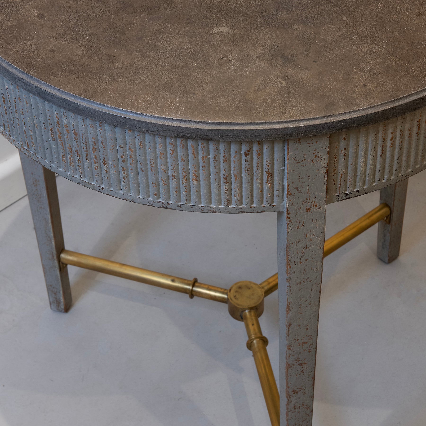 Collinson Round Stone Top Side Table
