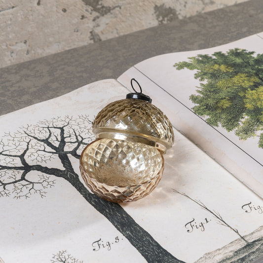 Claymore Mirrored Glass Votive Holder with Lid