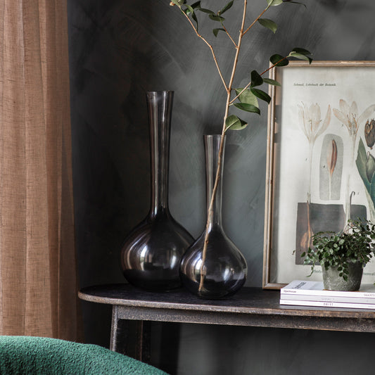 Claymore Smokey Glass Vase