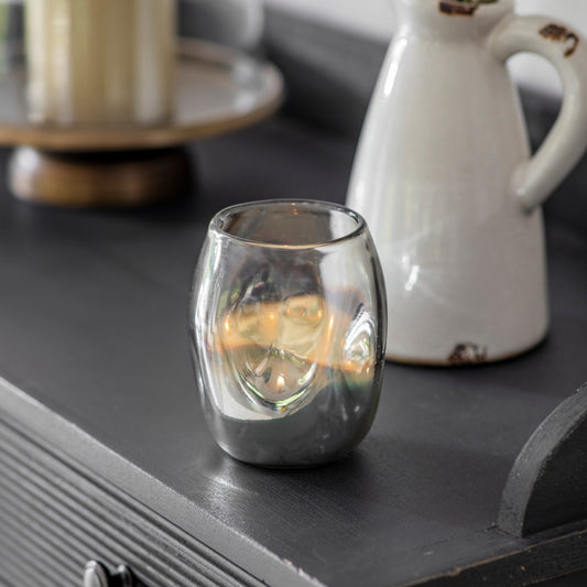 Claymore Indented Glass Votive Holder