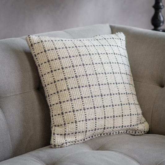Walden 40cm Black Squared Cushion