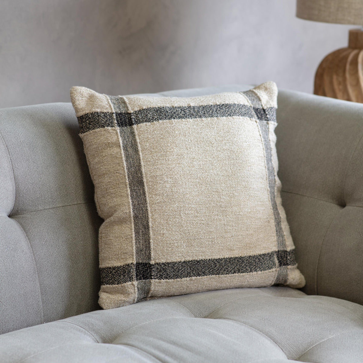Walden 40cm Natural Thick Lattice Cushion