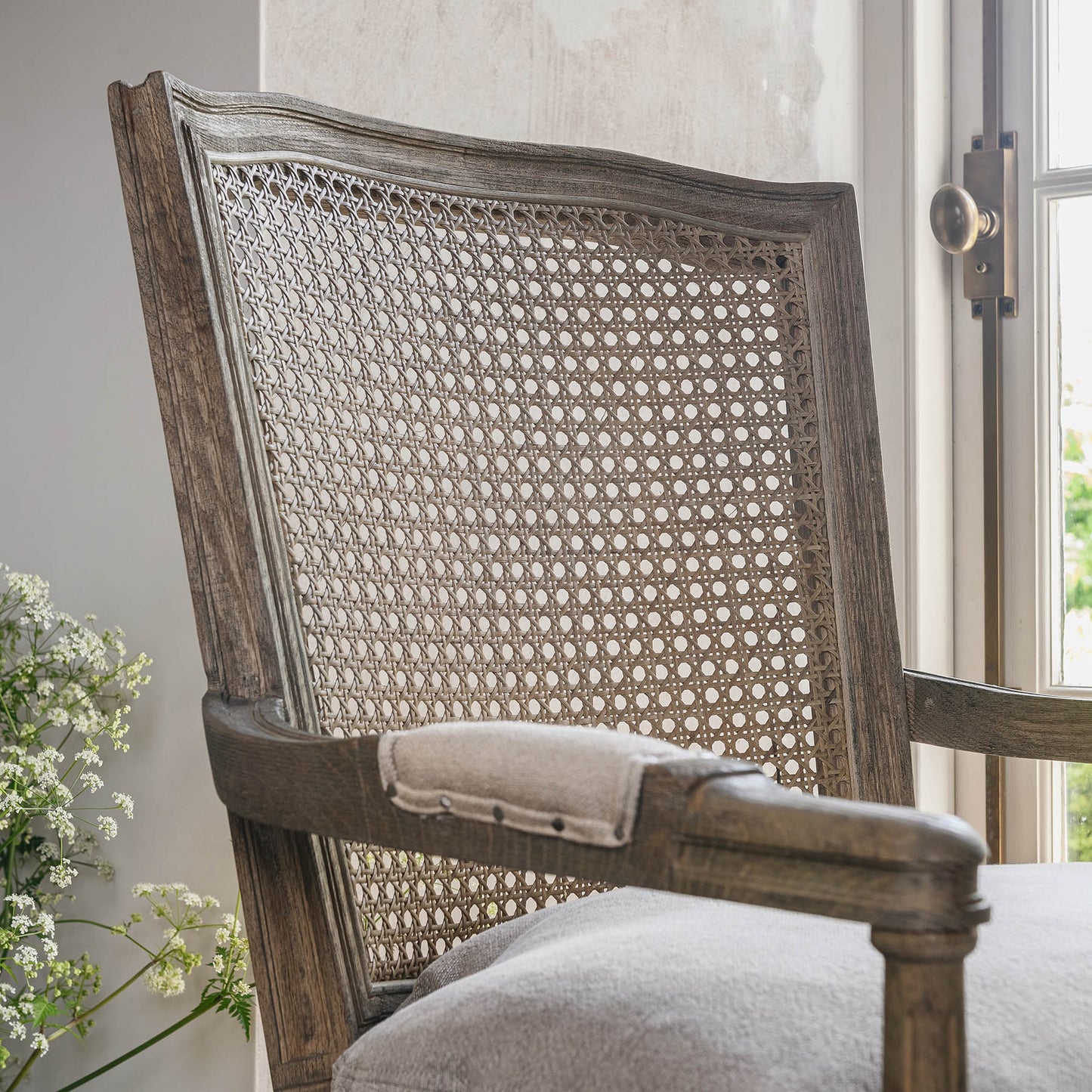 Marlborough Carver Dining Chair with Rock Grey Cushion