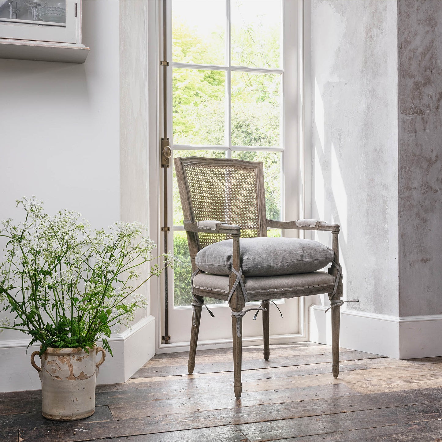 Marlborough Carver Dining Chair with Rock Grey Cushion